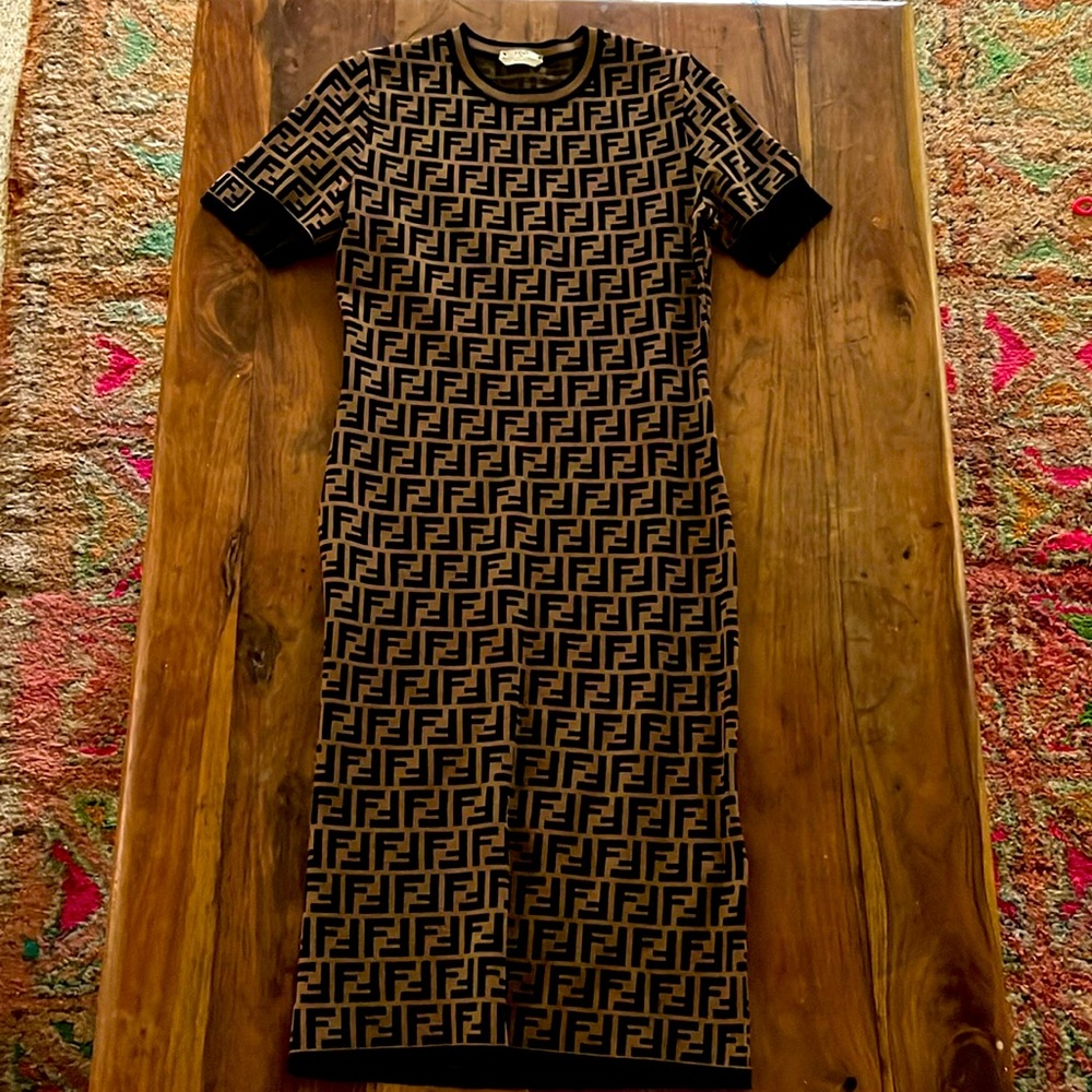 FENDI dress short sleeve classic stretch